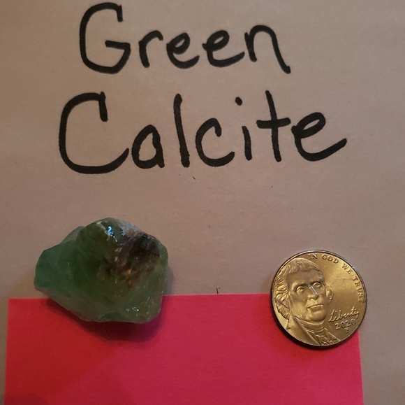 #4 Raw Green Calcite Crystal - Picture 7 of 10